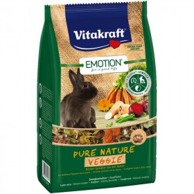 Vitakraft Emotion Pure Nature Veggie Храна за декоративни мини зайчета със зеленчуци 600гр.