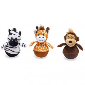 Люлееща се плюшена играчка за котки Beeztees Jungle Wobblers различни видове животни