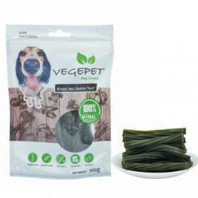 Органични вегетариански лакомства за кучета Vegepet -  дентално лакомство със зелен чай 100гр