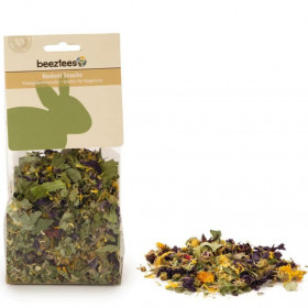 Лакомство за гризачи микс от цветя Beeztees rodent flower mix с хибискус, невен, лайка, липа, слез и глухарче