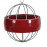 Метална хранилка за сено Zolux Hanging Hay Ball сфера, червена