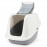 Закрита котешка тоалетна Savic Nestor Giant White-cool grey подходяща за големи породи в сив цвят