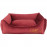 Луксозно, меко кучешко легло от велур CAZO Soft Bed Milan burgundy в червен цвят